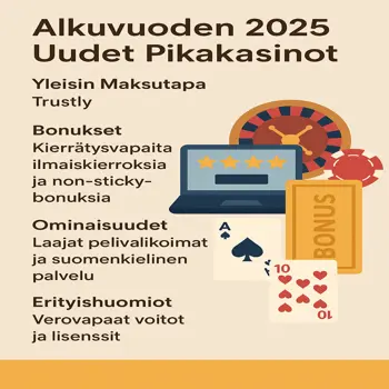 Alkuvuoden 2025 uudet pikakasinot