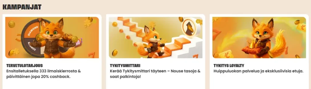 tykityksellä on paljon tarjouksia