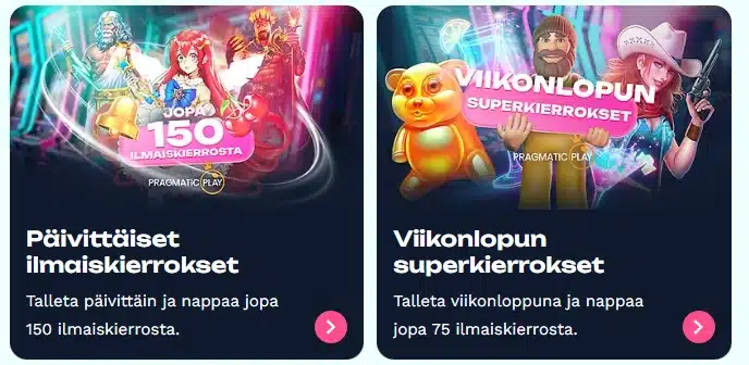 jackburstilla on paljon isoja kasinotarjouksia