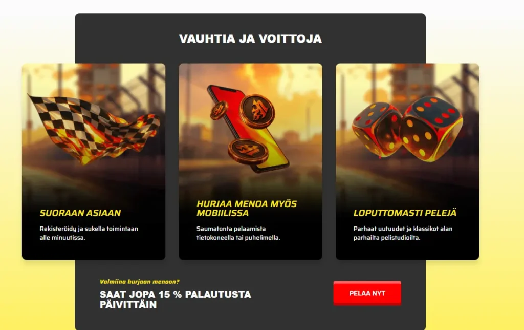 Oletko valmis hurjaan menoon